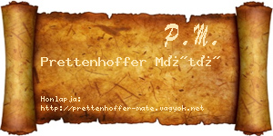 Prettenhoffer Máté névjegykártya